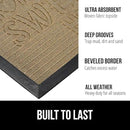 GORILLA GRIP 100% Waterproof All-Season WeatherMax Doormat, US Designed Natural Rubber, Stain and Fade Resistant, Low Profile Indoor Outdoor Door Mats, Easy Clean Patio Mat, 17x29, Home Sweet Home by CozyNest Decor