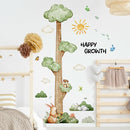3D Cartoon Height Growth Chart for Kids Wall Stickers Removable DIY Jungle Animals and Plants Height Sticker Peel and Stick Sun White Clouds Wall Art Decor for Nursery Kids Bedroom Living Room by TinyTreasures Baby Boutique