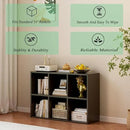 6-Cube Storage Shelf Bookcase - Wooden 3-Tier Floor Standing Open Bookshelf for Home and Office, Display Cabinet, Black by CozyNest Decor