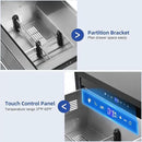 Tylza 24 Inch Under Counter Drawer Fridge, Built-in Beverage Refrigerator for Home and Commercial Use, Stainless Steel Door, Fast Cooling, Low Noise, 37-65 °F by CozyNest Decor