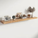 RICHFOCUS Elm Floating Shelves for Wall - 55" W x 9.3" D Rustic Solid Wood Shelves with Invisible Bracket, Wall-Mounted for Living Room, Bedroom, Kitchen Storage & Display, Set of 1, Natural by CozyNest Decor