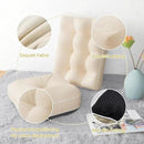 YZ HOME Rocking Chair Cushion, Set of Thicken Seat & Back Chair Cushions with Memory Foam, Non-Slip Chair Pad with Ties for for Indoor&Outdoor Rocker, Beige, 22x17x5/17x17x5 by CozyNest Decor