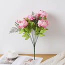 Duovlo Springs Flowers Artificial Silk Peony Bouquets Wedding Home Decoration,Pack of 1 (Spring Light Pink) by CozyNest Decor