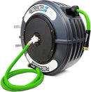 Macnaught Retractable Garden Hose Reel, 82 Ft Water Hose Reel Heavy Duty Retractable Hose with Metal 180° Swivel Rotation Bracket for Wall Mount - Gray by GreenHaven Gardens