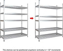 Amazon Basics 4000IBS Heavy Duty Adjustable Storage Shelving Unit, 5 Shelf, High-Grade Aluminum, Silver, 60 x 24 x 78 Inch by GreenHaven Gardens