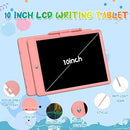 LCD Writing Tablet for Kids 10 Inch Colorful Toddler Drawing Tablet Reusable Doodle Board Electronic Drawing Pads Educational and Learning Kids Toys for Girls(Pink) by TinyTreasures Baby Boutique