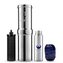 0.26 Gallon 304 Grade Stainless Steel Gravity Water Filter with 1 NSF Certified Smart Carbon Filter, Enjoy Potable Water While Camping, RVing, Off-Grid, Emergencies, Every Day at Home by CozyNest Decor