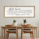 Holy Spirit You are Welcome Here Wall Decor Art 40x15 Inch Large Christian Song Bible Verse Plaque Wood Framed Sign Living Room Scripture Quote Religious For Office Wall Hanging (Wood) by CozyNest Decor