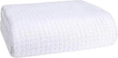 Elvana Home 100% Cotton Bed Blanket, Breathable Bed Blanket Twin Size, Cotton Thermal Blankets Twin, Perfect for Layering Any Bed for All Season, White by CozyNest Decor