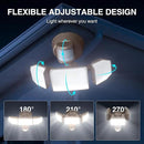 85W LED Security Lights Motion Sensor Light Outdoor, 8500LM Dusk to Dawn, IP65 Waterproof, 6500K, 3 Head Motion Detected Flood Light, Floodlight for Outside, Garage, Yard, Porch (Brown) by GreenHaven Gardens