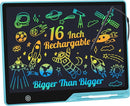LCD Writing Tablet,16 Inch Colorful Screen Rechargeable Doodle Board Toddler Educational Toys for 3 4 5 6 Years Old Boys Girls Reusable Portable Drawing Tablet Christmas Toys Gifts for Kids (Blue) by TinyTreasures Baby Boutique