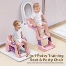 Potty Training Seat, 3-in-1 Toddler Toilet Seat with Step Stool Ladder, Splash Guard Anti-Slip Pad, Foldable Potty Chair with Soft Cushion for Toddler Kids Boys Girls by TinyTreasures Baby Boutique