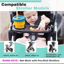Snack Tray Fits for UPPAbaby Vista/Vista V2/Vista V3/Cruz/Cruz V2/ RumbleSeat/RumbleSeat V2, Stroller Tray with Cup Holder & Recessed Bowl, Dishwasher Safe, Quick Attachment, Folds with Stroller, Grey by TinyTreasures Baby Boutique