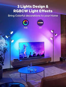 RGBCW Floor Lamp, 36W Bright Color Changing Lamp, Modern Stepless Dimmable LED RGB Floor Lamp with Remote & Touch Control, Standing Lamp for Living Room, Game Room, Bedroom by CozyNest Decor