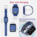 Goodatech 1.69'' Kids Smart Watch 4-12 Years Boys Girls, 26 Puzzle Games,HD Camera,Video Music Player,Pedometer,Flashlight,Alarm Clock,Learn Card,Audio Book,Smartwatch for Children Gifts (Blue) by TinyTreasures Baby Boutique