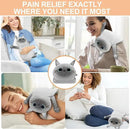 Microwave Heating Pad for Cramps Pain Relief, 22 * 13'' Moist Microwavable Stuffed Animal Period Menstrual Heating Pads for Back, Neck Shoulder and Knee, Big Siamese Cat by CozyNest Decor