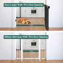 Babelio 26-43" No Bottom Bar Baby Gate for Babies, Elders and Pets, 2-in-1 Hardware Mount Dog Gate for The House, Stairs and Doorways, with Large Walk Thru Door, Black by TinyTreasures Baby Boutique