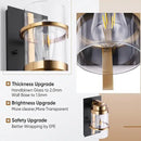 Black and Gold Sconces,Small Bathroom Wall Sconces,Modern Gold Sconces,Single Vanity Light(Bulbs not Included) by CozyNest Decor