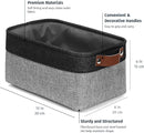 OrganiHaus Small Fabric Storage Baskets for Shelves 3 Pack, 12x8in Closet Storage Bins for Shelves, Cloth Baskets for Organizing, Linen Closet Organizers, Fabric Basket, Gray/Black by TinyTreasures Baby Boutique
