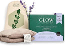 Glow Heating Pad with Flaxseed & Lavender for Hot & Cold Therapy, Microwavable Heat Pad for Back, Neck, Shoulder, Knee, Leg & Menstrual Cramp Relief, Washable & Reusable, One Size Fits All by CozyNest Decor