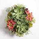 Faux Succulent Arrangement, Premium Artificial Indoor Plant Enhances Interior Design, Display on Any Surface in Your Home Adding an Inviting Touch of Nature, Grey Planter Pot Included by CozyNest Decor