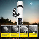 ESAKO Telescope for Adults & Kids, Astronomical Portable 80mm Aperture Beginners Telescope with Phone Adapter, Wireless Remote & Carry Bag by TinyTreasures Baby Boutique