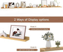 Floating Picture Ledge Shelves for Wall Set of 2, 95 Inches Picture Ledge Shelf with Long Large Nursery Book Shelf for Toys Storage Kids Bookshelf Wall Mounted Living Room Bedroom Decor Frames, Oak by TinyTreasures Baby Boutique