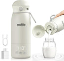 Nuliie Portable Bottle Warmer for Travel, Double Leak‑Proof, Heating Milk & Water Faster, Cordless Milk Warmer with Fast Charging, Anti-Dry & Anti-Burn Protection for All Day Needs, 17oz by TinyTreasures Baby Boutique