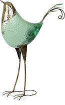 Alpine Corporation MCC704 Chin-Up Metal Bird Outdoor Décor Statue, Whimsical Animal Décor for Patio & Garden, 20" H, Green by CozyNest Decor