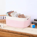 Large Storage Baskets for Organizing, Closet Shelf Baskets for Clothes Blanket Towels, Baby Nursery, Toy Bins Box, Woven Rope Baskets, 17 x 13 x 7.5”, 4 Packs Woven Pink by TinyTreasures Baby Boutique