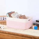 Large Storage Baskets for Organizing, Closet Shelf Baskets for Clothes Blanket Towels, Baby Nursery, Toy Bins Box, Woven Rope Baskets, 17 x 13 x 7.5”, 4 Packs Woven Pink by CozyNest Decor
