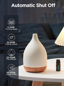InnoGear Oil Diffuser, 300ML Ceramic Diffuser for Essential Oils Handcrafted Aromatherapy Diffuser Ultrasonic Cool Mist Humidifier with 4 Timers Waterless Auto Off for Room Office, White by TinyTreasures Baby Boutique