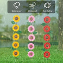 3 Pack Sunflowers Garden Stakes Decor,Metal Yard Art Decorative Garden Stakes,Metal Flowers Spring Garden Decor for Outside,Landscape,Patio(22.6 * 4.7IN) by CozyNest Decor