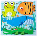 Wooden Toddler Puzzles Ages 1-3,Montessori Jigsaw Puzzle for Toddlers 1-3,Learning Toys for Kids 2-4 Years Old, Educational Gifts for Boys Girls 2-3 by TinyTreasures Baby Boutique