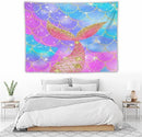 HZOHNAGO Mermaid Scales Tapestry Colorful Shiny Scales Mermaid Tail Pattern Printed Wall Tapestry Wall Hanging for Bedroom Living Room Dorm 80" W x 60" H by CozyNest Decor