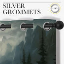 Wolf Blackout Curtains for Boys Girl Bedroom Decor,Moon Mountain Pine Forest Wild Animals Thermal Insulated Grommet Drapes Darkening Window Curtain for Living Room Home 63x63 inch by TinyTreasures Baby Boutique