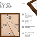 Homeforia 8.5x14 Marriage License Frame Brown, High End Dark Oak 8.5 x 14 Certificate Frames, 8.5by14 Walnut Wood Frame for Wall & Tabletop, 8.5 by 14 Wooden Frames, Tempered Glass, Wall Kit, Set of 1 by CozyNest Decor