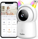 1080P Pan/Tilt Security Camera for Baby Monitor, 2.4G WiFi Pet Camera with Motion Detection, Night Vision, 2-Way Talk, RGB Night Lights, Lullabies, TF/Cloud Storage, Works with Alexa & Google Home by TinyTreasures Baby Boutique