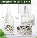 4PK Wall Planters for Indoor Plants, Macrame Plant Hanger | Wall Planter, Plant Hanger, Hanging Planter (2 Large + 2 Small) by CozyNest Decor