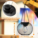Solar Lantern Outdoor, Upgraded Hanging Lights Outdoor Garden Metal Lanterns Decorative Lighting Powered Waterproof Tree for Yard Patio Pathway, 2 Pack, Black by GreenHaven Gardens