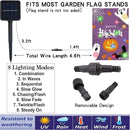 Lighted Seasonal Garden Flags Set of 12 Double Sided 12 x 18 Inch LED Yard Flags, Small Flags for Outside, Fall Winter Halloween Christmas Outdoor Flags,Solar Holiday Garden Flags for All Seasons by GreenHaven Gardens