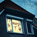 Halloween Window-Clings-Decorations Bloody-Handprint-Footprint Stickers, Scary Halloween Party Indoor/Outdoor Decoration, for Windows, Car - 12 Sheets by CozyNest Decor