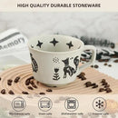 Ceramic Coffee Mug, 12 oz Novelty Unique Teacup with Large Handle, Stoneware Cup for Tea Mocha Latte Cappuccino Espresso (Bear) by CozyNest Decor