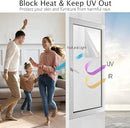 HIDBEA Frosted Window Privacy Film Heat Control UV Blocking, Static Cling Non-Adhesive Reusable Door coverings for Bathroom Home Office (Frosted 23.6 Inch x 13.1 Feet) by CozyNest Decor