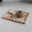 Natural Luxury Scalloped Marble Tray 10.8"x8", Rectangle Vanity Tray for Bathroom Kitchen Counter, Decorative Tray for Dresser Home Decor (Pink Marble) by CozyNest Decor