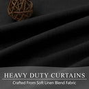Linen Black Out Curtains 45 Inch Long 2 Panels Burg for Bedroom Windows Back Tab Heat Blocking Room Darkening Insulated Kitchen 40 Soundproof Half Block Dark Short Length Curtain Bathroom Van Garage by CozyNest Decor