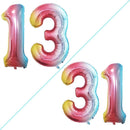 GOER Number 13 Balloons for 13th Birthday Sweet 13 Party Decorations,42 Inch Jumbo Foil Helium 31 Balloons for 31st Birthday Party Decoration (Rainbow) by TinyTreasures Baby Boutique
