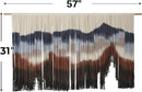 Flber Large Macrame Wall Hanging 57" W x 31" L Handmade Dip Dye Tapestry Bohemian Fiber Art Wall Hanging Mountain Inspired Wall Tapestry Neutral Rustic Wall Decor for Bedroom Living Room by CozyNest Decor