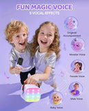 YLL Mini Karaoke Machine for Kids Adults: Portable Loud Speaker with 4 Wireless Microphones -Most Popular Birthday Party Gifts for Girls Boys 3, 4, 5, 6, 7, 8, 9, 10+ Year Old Toys(Purple) by TinyTreasures Baby Boutique