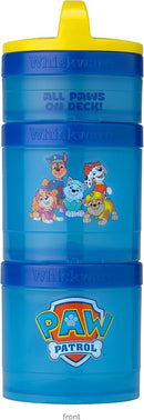 Whiskware Paw Patrol Stackable Snack Containers for Babies, Kids, and Toddlers, 3 Stackable Snack Cups for School and Travel, Formula Friendly, Cupholder Friendly All Paws On Deck! by TinyTreasures Baby Boutique